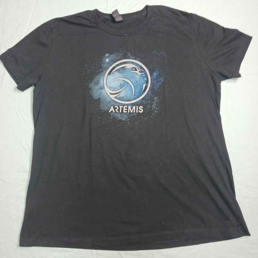 NASA ARTEMIS Woman on the Moon Logo T-Shirt Moon Exploration Black Women XL